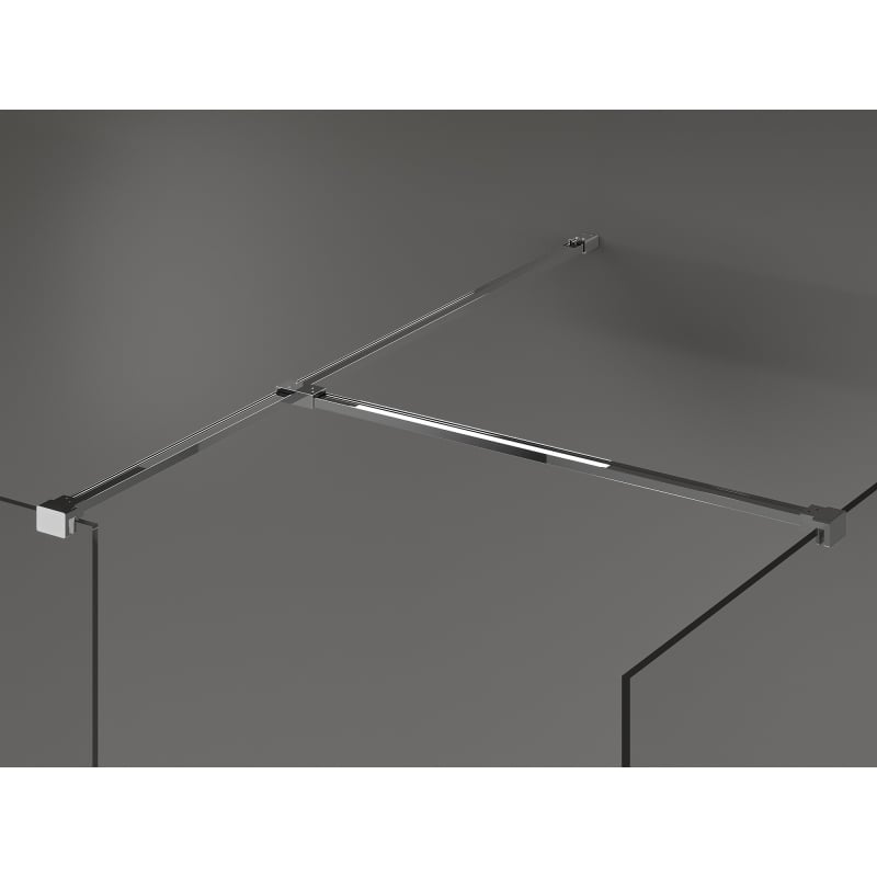 Mexen Kioto panneau de douche Walk-in 120 x 105 cm, transparent, chrome - 800-120-202-01-00-105