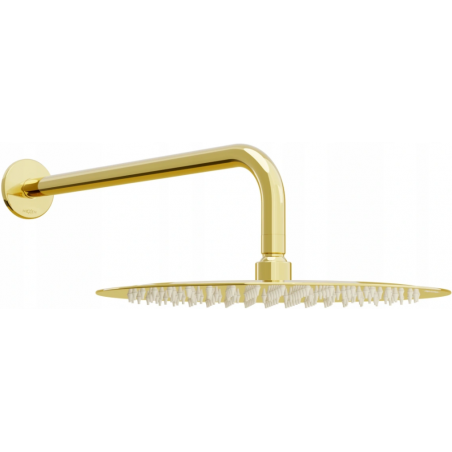 Mexen Slim pommeau de douche 25 cm avec bras de douche, doré - 79225211-50