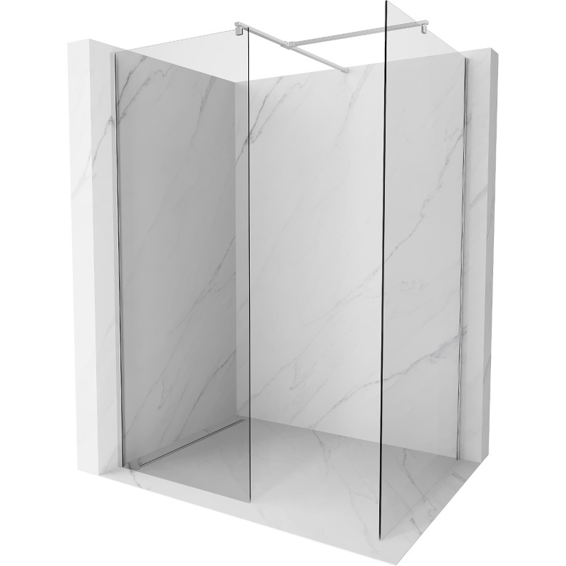Mexen Kioto paroi de douche Walk-in 125 x 120 cm, transparent, chrome - 800-125-202-01-00-120