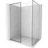 Mexen Kioto paroi de douche Walk-in 120 x 110 cm, cadre noir, blanc - 800-120-202-20-70-110