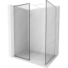 Mexen Kioto cloison de douche Walk-in 100 x 70 cm, cadre noir, blanc - 800-100-202-20-70-070