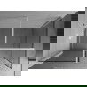 Mexen Kioto paroi de douche Walk-in 140 x 70 cm, motif noir, blanc - 800-140-202-20-70-070