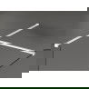 Mexen Kioto paroi de douche Walk-in 140 x 70 cm, motif noir, blanc - 800-140-202-20-70-070