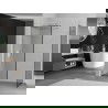 Mexen Kioto paroi de douche Walk-in 140 x 70 cm, motif noir, blanc - 800-140-202-20-70-070