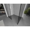 Mexen Kioto paroi de douche Walk-in 110 x 80 cm, cadre noir, blanc - 800-110-202-20-70-080