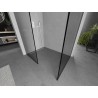 Mexen Kioto paroi de douche Walk-in 110 x 100 cm, cadre noir, blanc - 800-110-202-20-70-100