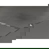 Paroi de douche Mexen Kioto Walk-in 140 x 80 cm, motif noir, chrome - 800-140-202-01-70-080