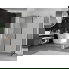 Paroi de douche Mexen Kioto Walk-in 140 x 80 cm, motif noir, chrome - 800-140-202-01-70-080