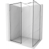 Mexen Kioto paroi de douche Walk-in 130 x 90 cm, cadre noir, chrome - 800-130-202-01-70-090