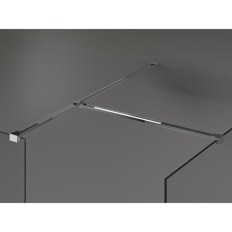 Mexen Kioto paroi de douche Walk-in 140 x 100 cm, transparent, chrome - 800-140-202-01-00-100