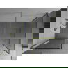 Mexen Kioto paroi de douche Walk-in 100 x 70 cm, motif noir, doré - 800-100-202-50-70-070