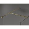 Mexen Kioto paroi de douche Walk-in 110 x 80 cm, cadre noir, doré - 800-110-202-50-70-080