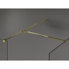 Mexen Kioto paroi de douche Walk-in 130 x 80 cm, cadre noir, doré - 800-130-202-50-70-080