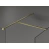 Mexen Kioto paroi de douche Walk-in 110 x 80 cm, cadre noir, doré brossé - 800-110-202-55-70-080