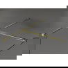 Mexen Kioto paroi de douche Walk-in 140 x 80 cm, motif noir, finition dorée - 800-140-202-55-70-080