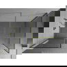 Kioto Douche Walk-in 120 x 110 cm, motif noir, finition or brossé - 800-120-202-55-70-110