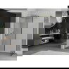 Kioto Douche Walk-in 120 x 110 cm, motif noir, finition or brossé - 800-120-202-55-70-110