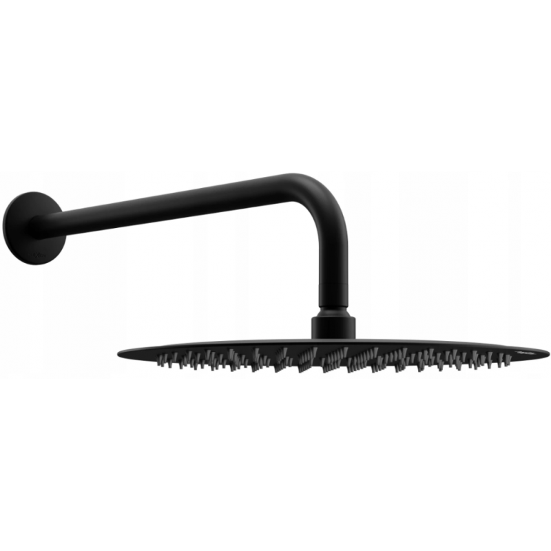 Mexen Slim douche de tête 30 cm avec bras de douche, noire - 79230211-70
