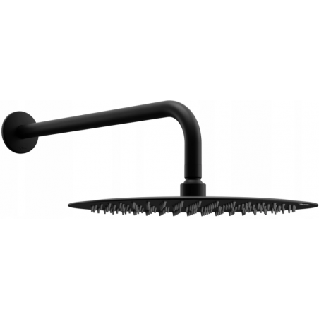 Mexen Slim douche de pluie 30 cm avec bras de douche, noir - 79230211-70