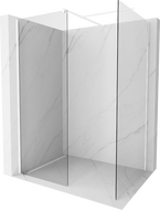 Paroi de douche Mexen Kioto Walk-in 100 x 70 cm, transparente, blanche - 800-100-202-20-00-070