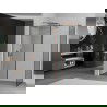 Mexen Kioto paroi de douche Walk-in 130 x 90 cm, motif noir, doré rose - 800-130-202-60-70-090