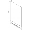 Mexen Next L paroi de baignoire 1 volet 70 x 150 cm, transparent, chromé - 895-070-000-03-00-01