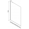Mexen Next L paroi de baignoire 1 battant 90 x 150 cm, transparent, doré - 895-090-000-03-00-50