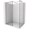 Mexen Kioto cloison de douche Walk-in 110 x 100 cm, cadre noir, or rose - 800-110-202-60-70-100