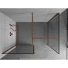 Mexen Kioto cloison de douche Walk-in 110 x 100 cm, cadre noir, or rose - 800-110-202-60-70-100