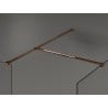 Mexen Kioto cloison de douche Walk-in 110 x 100 cm, cadre noir, or rose - 800-110-202-60-70-100