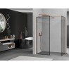 Mexen Kioto paroi de douche Walk-in 130 x 100 cm, cadre noir, or rose - 800-130-202-60-70-100