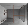 Mexen Kioto paroi de douche Walk-in 130 x 100 cm, cadre noir, or rose - 800-130-202-60-70-100