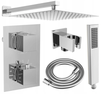 Mexen Cube DR02 ensemble de douche encastré avec pomme de douche 30 cm, chromé - 77502DR0230-00