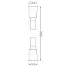 Mexen Cube DR02 ensemble de douche encastré avec pommeau 30 cm, graphite - 77502DR0230-66