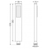 Mexen Cube DR02 ensemble de douche encastré avec pommeau 30 cm, graphite - 77502DR0230-66