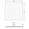Mexen Cube DR02 ensemble de douche encastré avec pommeau 30 cm, graphite - 77502DR0230-66