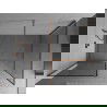 Mexen Kioto paroi de douche Walk-in 140 x 100 cm, motif noir, laiton brossé - 800-140-202-65-70-100