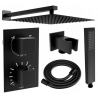 Mexen Cube DR02 ensemble de douche encastré avec pomme haute 30 cm, noir - 77502DR0230-70