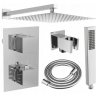 Mexen Cube DR02 ensemble de douche encastré avec pommeau de douche 25 cm, chrome - 77502DR0225-00