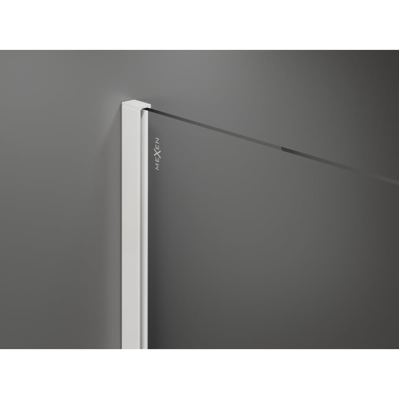 Mexen Kioto paroi de douche Walk-in 170 x 80 cm, transparent, blanc - 800-170-202-20-00-080