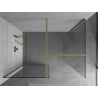 Mexen Kioto paroi de douche Walk-in 95 x 70 cm, transparent, or - 800-095-202-50-00-070
