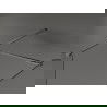 Mexen Kioto paroi de douche Walk-in 70 x 70 cm, motif noir, finition gun gray brossé - 800-070-202-66-70-070