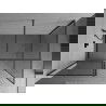 Mexen Kioto paroi de douche Walk-in 70 x 70 cm, motif noir, finition gun gray brossé - 800-070-202-66-70-070