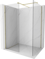 Mexen Kioto paroi de douche Walk-in 100 x 70 cm, transparent, doré - 800-100-202-50-00-070