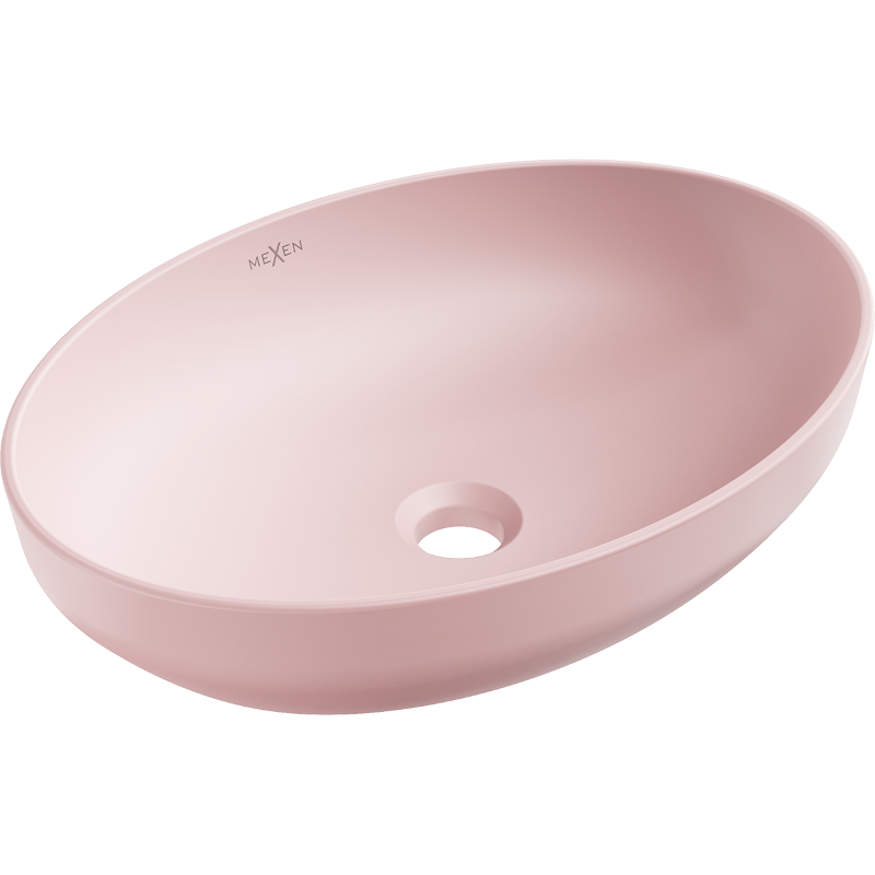 Mexen Cornelia lavabo de comptoir 50 x 36 cm, Rose mat - 21885044