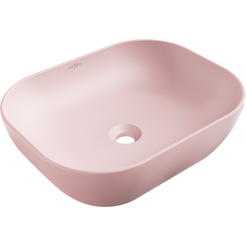 Mexen Rosa lavabo de comptoir 50 x 40 cm, Rose mat - 21095044