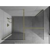 Mexen Kioto paroi de douche Walk-in 130 x 75 cm, transparent, or - 800-130-202-50-00-075