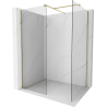 Mexen Kioto paroi de douche Walk-in 140 x 115 cm, transparente, dorée - 800-140-202-50-00-115