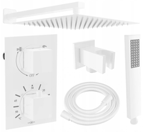 Mexen Cube DR02 ensemble de douche encastré avec pomme de douche 25 cm, blanc - 77502DR0225-20