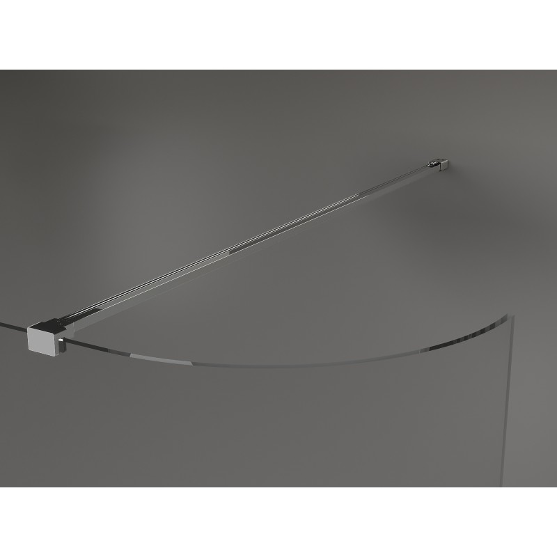 Mexen Kioto-R paroi de douche arrondie Walk-in 80 x 200 cm, transparent 8 mm, chromé - 800-080-101-01-06